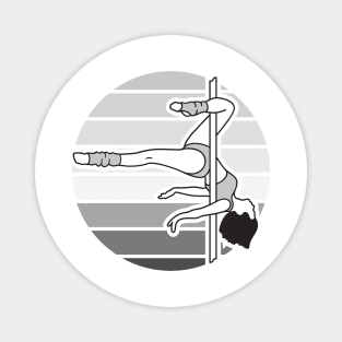 Pole Dancer Gray Magnet